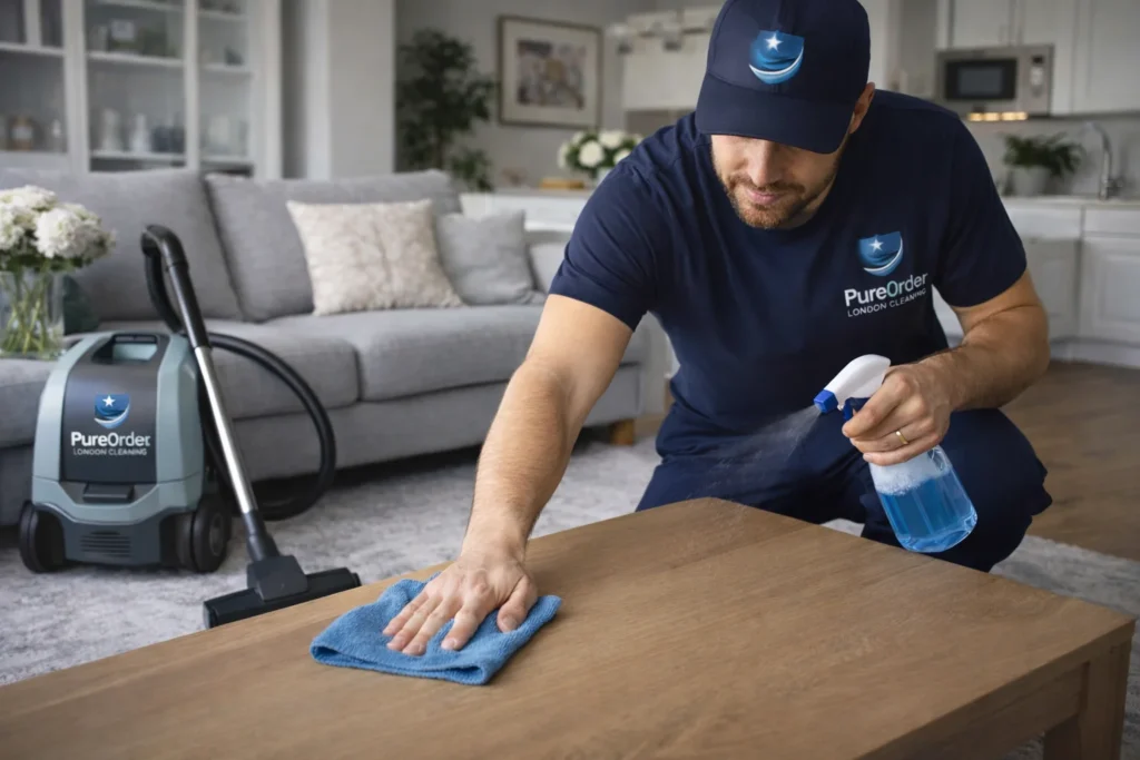 cleaner working